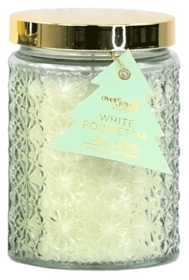 Overjoyed Boutique Cut Glass Candle Frosty Green - Each - Image 1