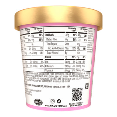 Halo Top Icecream Cherry Chocolate Chunkm Pint - 16 FZ - Image 3