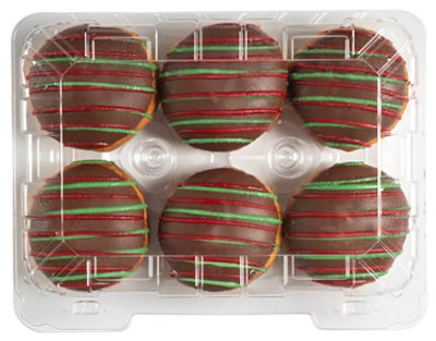 Ct Bakery Mini Christmas Chocolate Filled Donuts - 12.55 OZ - Image 1