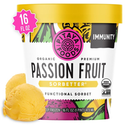 Pitaya Foods Sorbet Passion Fruit Organic - 16 OZ - Image 2