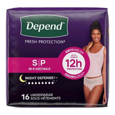 Depend Night Defns Ovrnt Underwear Blsh Female Small 16 - 16 CT - Image 8