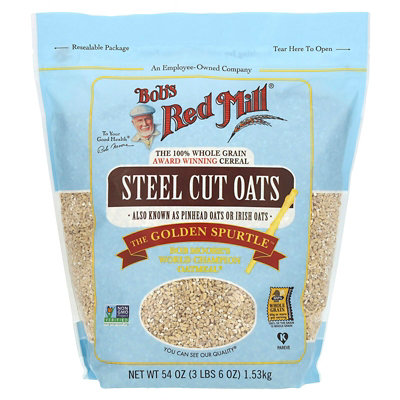 Bobs Red Mill Steel Cut Oats, Whole Grain, 54 oz (1.53 kg) - Image 1