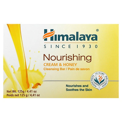 Himalaya Nourishing Cleansing Bar Soap, Cream  Honey, 4.41 oz (125 g) - Image 1