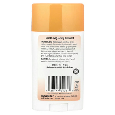 NutriBiotic Deodorant, Mango Melon, 2.6 oz (75 g) - Image 2