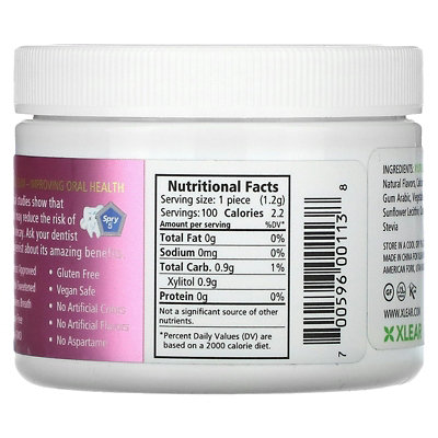 Xlear Spry, Chewing Gum, Natural Bubblegum, Sugar Free, 100 Pieces - Image 2