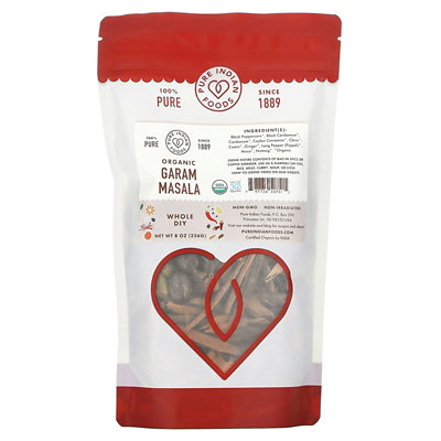 Pure Indian Foods Organic Garam Masala, Whole DIY, 8 oz (226 g) - Image 1