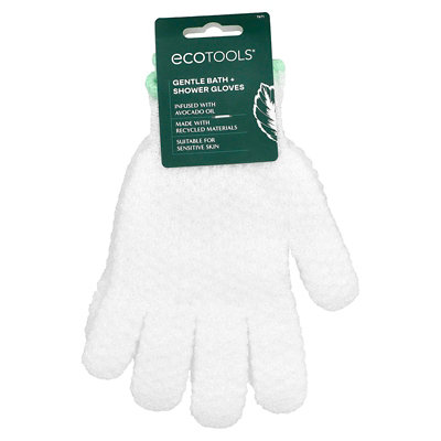 EcoTools Gentle Bath  Shower Gloves, Infused with Avocado Oil , 1 Pair - Image 1