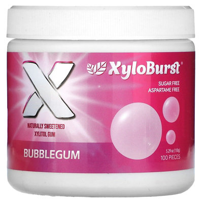 Xyloburst Xylitol Gum, Bubble Gum, 100 Pieces, 5.29 oz (150 g) - Image 1