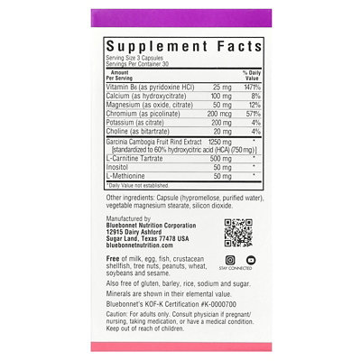 Bluebonnet Nutrition Skinny Garcinia, 90 Vegetable Capsules - Image 2