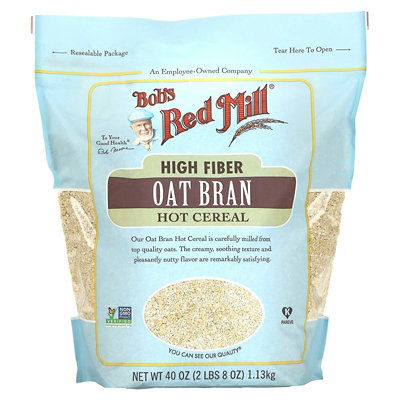 Bobs Red Mill High Fiber Oat Bran Hot Cereal, 40 oz (1.13 kg) - Image 1