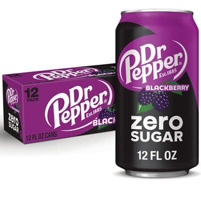 Dr Pepper Blackberry Zero Sugar 12-12fz - 12-12FZ - Image 1