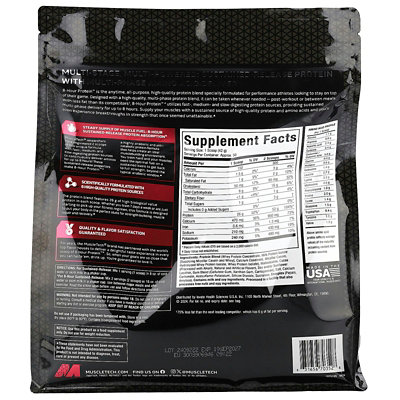 MuscleTech Platinum 8Hour Protein, Milk Chocolate, 4.6 lbs (2.09 kg) - Image 2