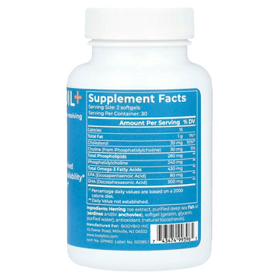 BodyBio Fish Oil, 60 Softgels - Image 2