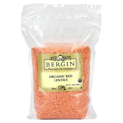 Bergin Fruit and Nut Company Organic Red Lentils, 19 oz (539 g) - Image 1