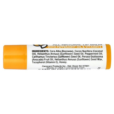 Cococare All Natural Lip Balm, Beeswax, 0.15 oz (4.2 g) - Image 2