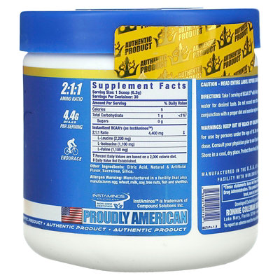 Ronnie Coleman Vital Edition, BCAA XS, Tropical Punch, 6.67 oz (189 g) - Image 2