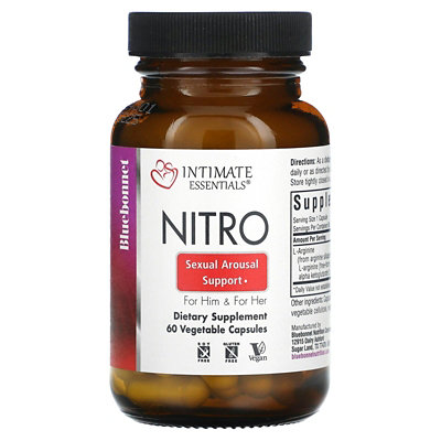 Bluebonnet Nutrition Intimate Essentials, Nitro, For Him  For Her, 60 Vegetable Capsules (300 mg Per Capsule) - Image 1