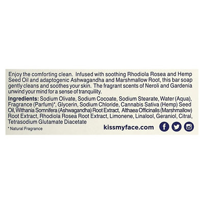 Kiss My Face DeStress, Bar Soap, Neroli  Gardenia, 5 oz (142 g) - Image 2