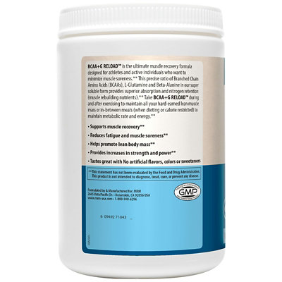MRM Nutrition Reload BCAAG, PostWorkout Recovery, Watermelon, 11.6 oz (330 g) - Image 3