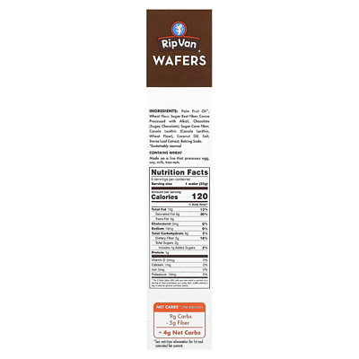 Rip Van Wafels Wafers, Dark Chocolate, 6 Pack, 0.78 oz (22 g) Each - Image 2