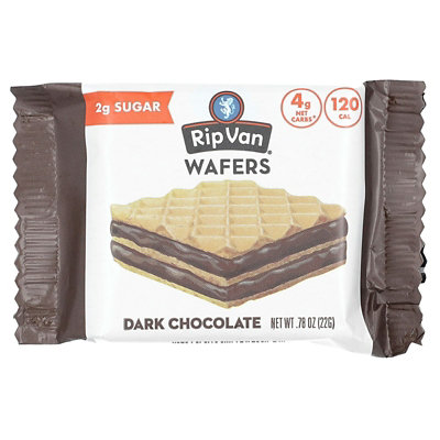 Rip Van Wafels Wafers, Dark Chocolate, 6 Pack, 0.78 oz (22 g) Each - Image 3