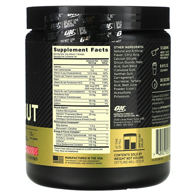 Optimum Nutrition Gold Standard PreWorkout, Watermelon Candy, 10.58 oz (300 g) - Image 2