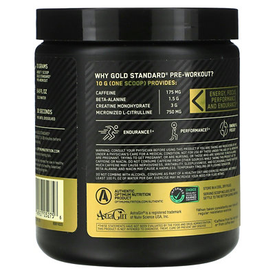 Optimum Nutrition Gold Standard PreWorkout, Watermelon Candy, 10.58 oz (300 g) - Image 3