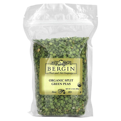 Bergin Fruit and Nut Company Organic Split Green Peas, 21 oz 596 g - Image 1
