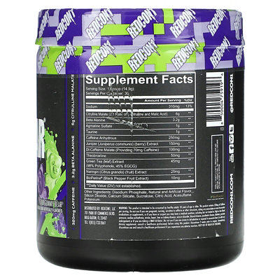 Redcon1 Total War, Preworkout, Sour Gummy Bear, 1577 oz 447 g - Image 2