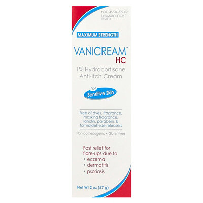Vanicream 1 Hydrocortisone AntiItch Cream, Maximum Strength, Fragrance Free, 2 oz (57 g) - Image 2