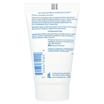 Vanicream Moisturizing Lotion For Sensitive Skin, Fragrance Free, 2 oz (57 g) - Image 2