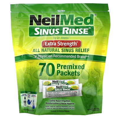 NeilMed Sinus Rinse, Extra Strength, 70 Premixed Packets - Image 3