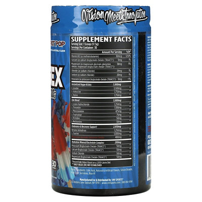 VMI Sports Aminogex, EAAsBCAAs, Patriot Pop, 18.52 oz (525 g) - Image 2