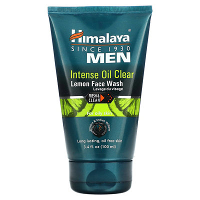 Himalaya Men, Intense Oil Clear, Lemon Face Wash, 3.4 fl oz (100 ml) - Image 1