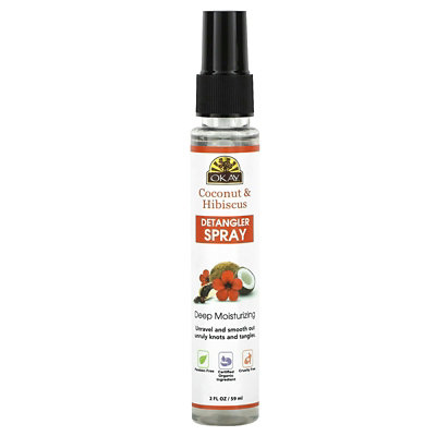 Okay Pure Naturals Coconut  Hibiscus Detangler Spray, 2 fl oz (59 ml) - Image 1