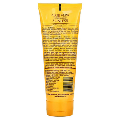Fruit of the Earth Aloe Vera Sunless Self Tanning Cream, Medium to Dark, 8 fl oz (237 ml) - Image 2