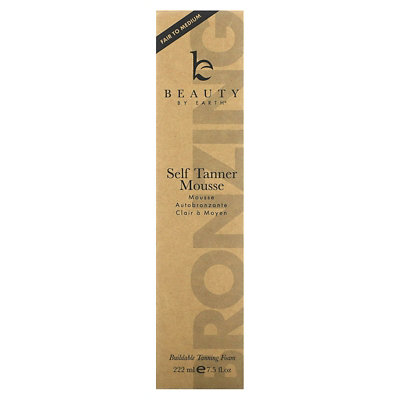 Beauty By Earth Self Tanner Mousse, Fair to Medium, 7.5 fl oz (222 ml) - Image 2