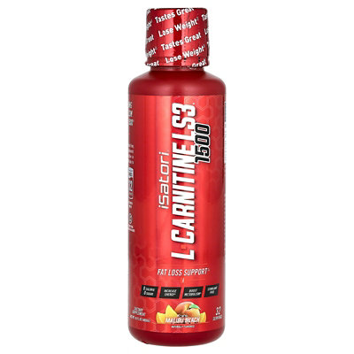 Isatori LCarnitine LS3 1500, Malibu Beach, 1,500 mg, 16 fl oz (480 ml) - Image 1