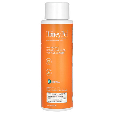 The Honey Pot Company Hydrating HerbalInfused Body Cleanser, Grapefruit  Ylang Ylang, 15 fl oz (443 ml) - Image 1