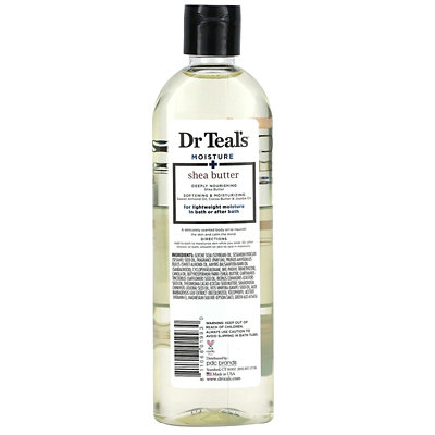 Dr. Teals Moisturizing Bath  Body Oil, Shea Butter, 8.8 fl oz (260 ml) - Image 2
