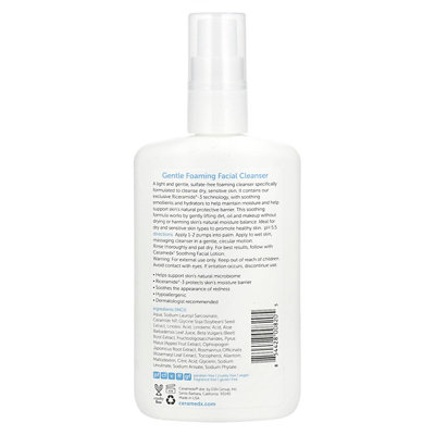 Ceramedx Gentle Foaming Facial Cleanser, Fragrance Free, 8 fl oz (236 ml) - Image 2