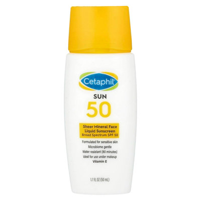 Cetaphil Sheer Mineral Face Liquid Sunscreen, SPF 50, 1.7 fl oz (50 ml) - Image 1