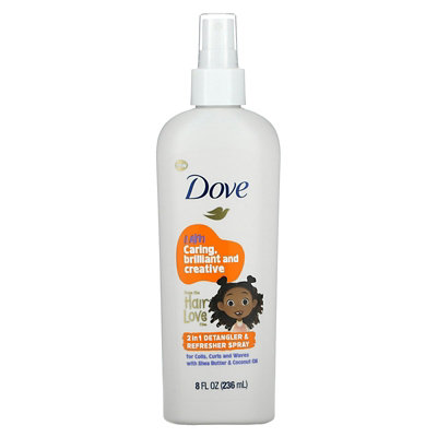 Dove 2 in 1 Detangler  Refresher Spray, 8 fl oz (236 ml) - Image 1