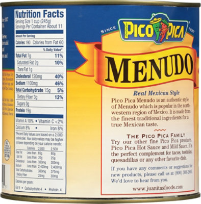 Juanita's Foods Pico Pica Menudo 94oz - 94 OZ - Image 6