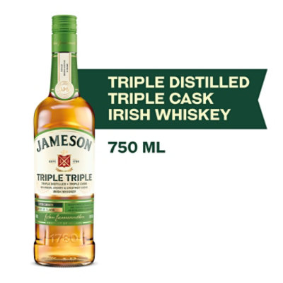 Jameson Whiskey Irish Triple Distilled 80 Proof - 750 Ml