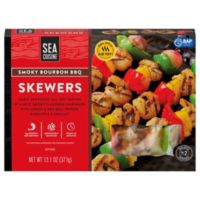 Sea Cuisine Shrimp Skewers Smoky Bourbon Bbq - 13.1 OZ - Image 1
