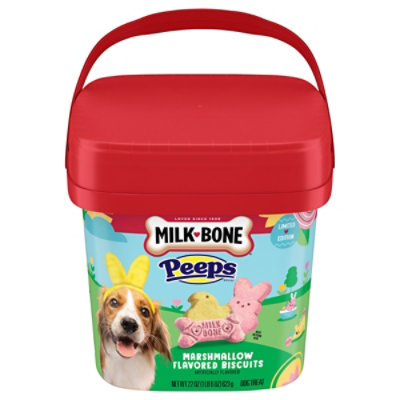 Milk Bone 22oz Peeps Marshmallow Flv Small Biscuit Pail - 22 OZ - Image 1