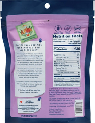 Savor By Suzie Pretzels Dark Chocolate Grain Free 3.5oz - 3.5 OZ - Image 6