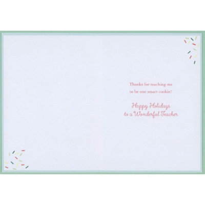 Sprinkled with Joy: Cutout Cookies in Cookie Dough Happy Holidays Card / Christmas Card for Teacher - Image 2