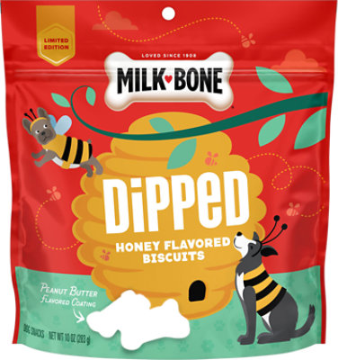 Milk Bone 10oz Honey Flv Biscuit Pb Dipped Dog Treat - 10 OZ - Image 1